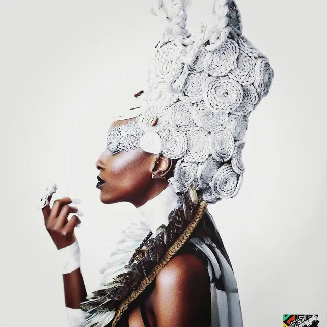 Avant-garde fashion hair creation