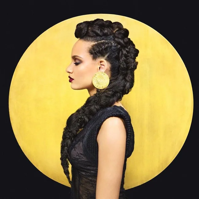 Sculptural Afro hair design